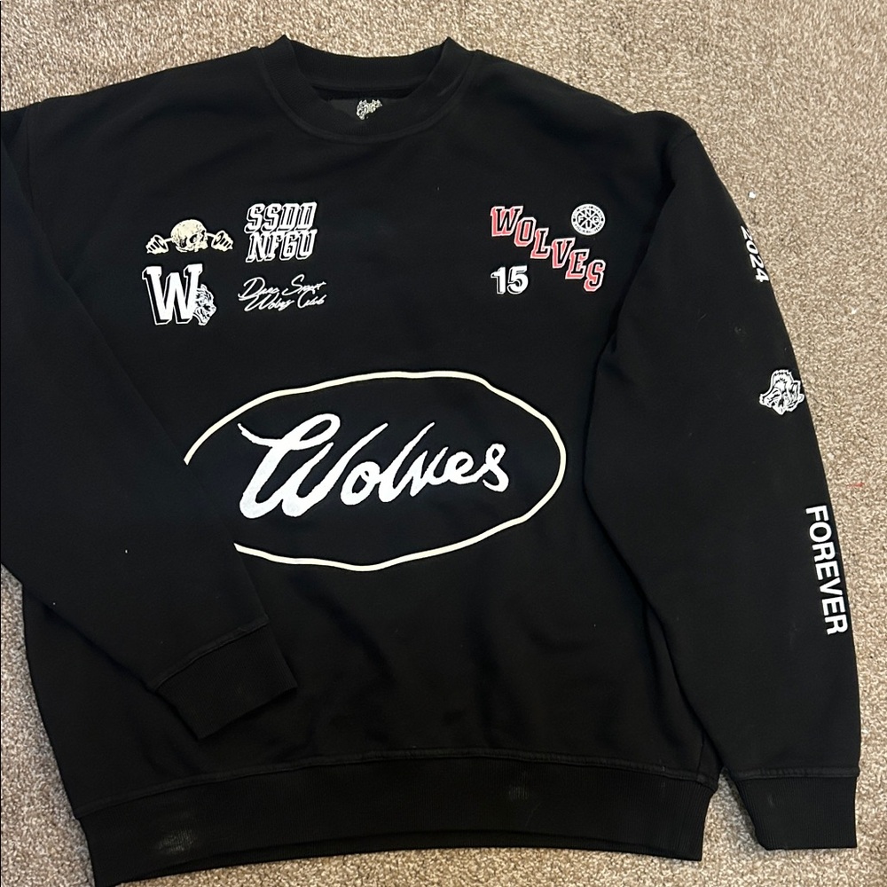 Darc Sport Black Wolves Crew Neck Sweater